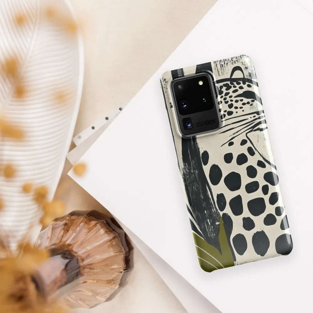 Leopard in Silhouette: A Modern Appeal | Phone Case |  S20 Ultra | Snap Case | Glossy