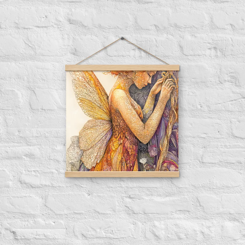 Whispers of the Frosted Meadow | Poster With Oak Wood Hanger | 16″×16″