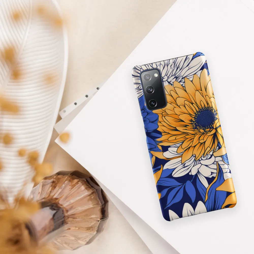 Floral Harmony in Blue and Yellow