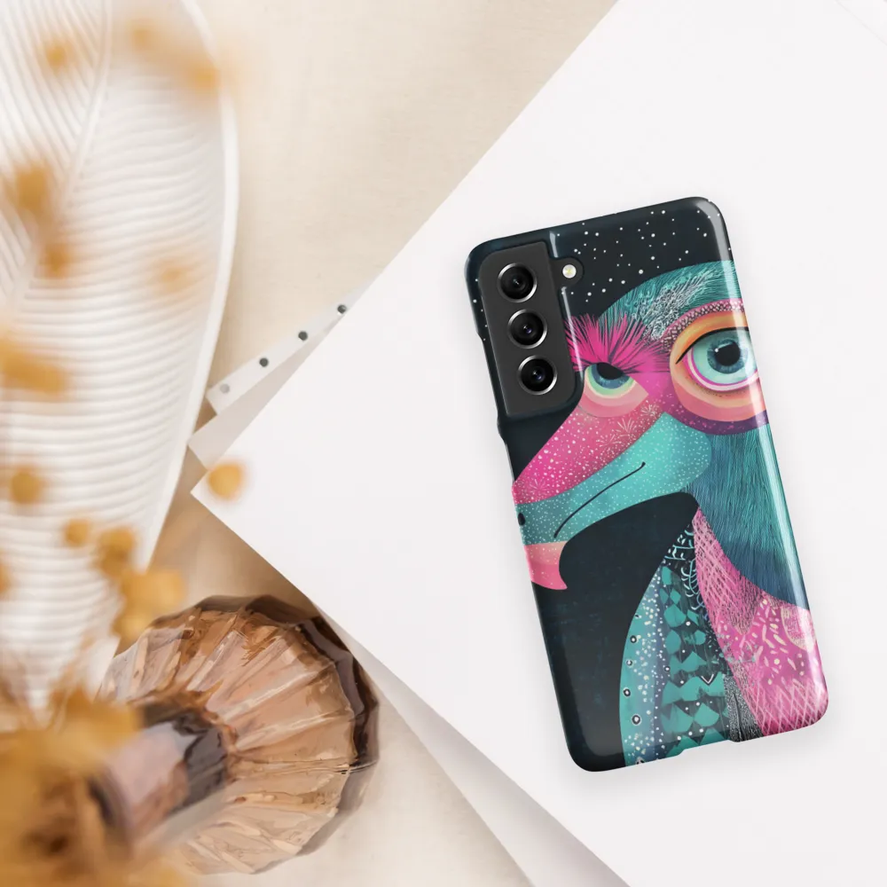 Whimsical Vulture: A Dance of Colors | Phone Case |  S21 FE | Snap Case | Glossy