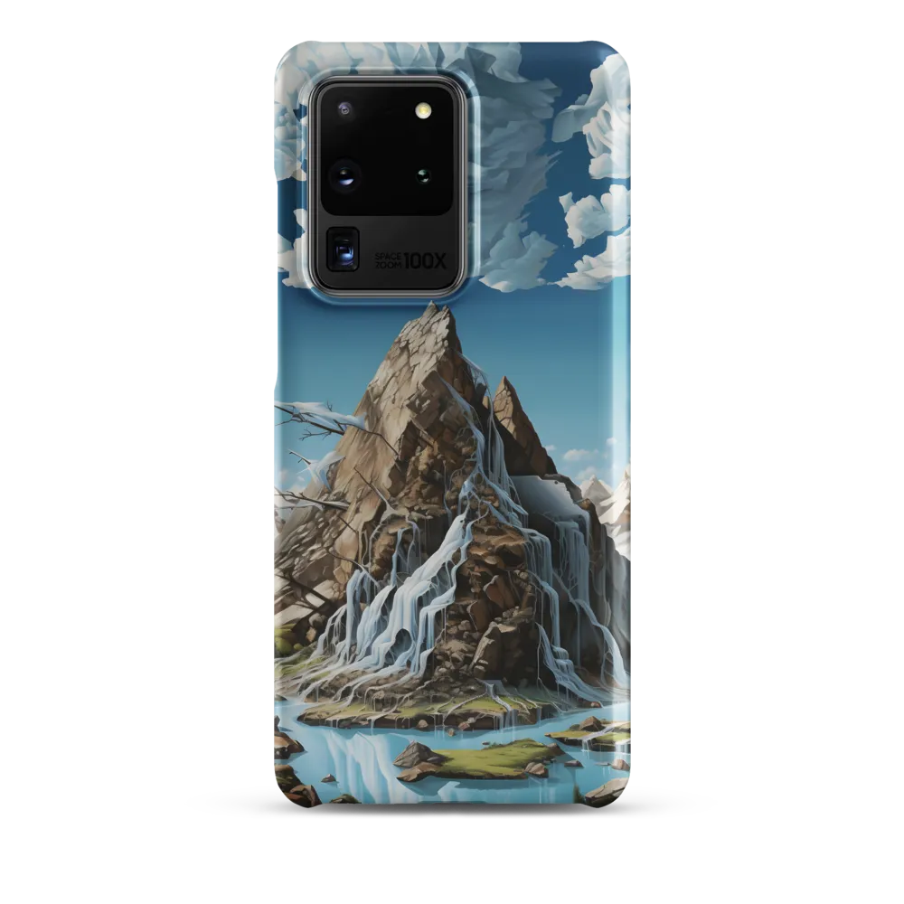 Majestic Cascade: A Mountain Masterpiece | Phone Case |  S20 Ultra | Snap Case | Matte