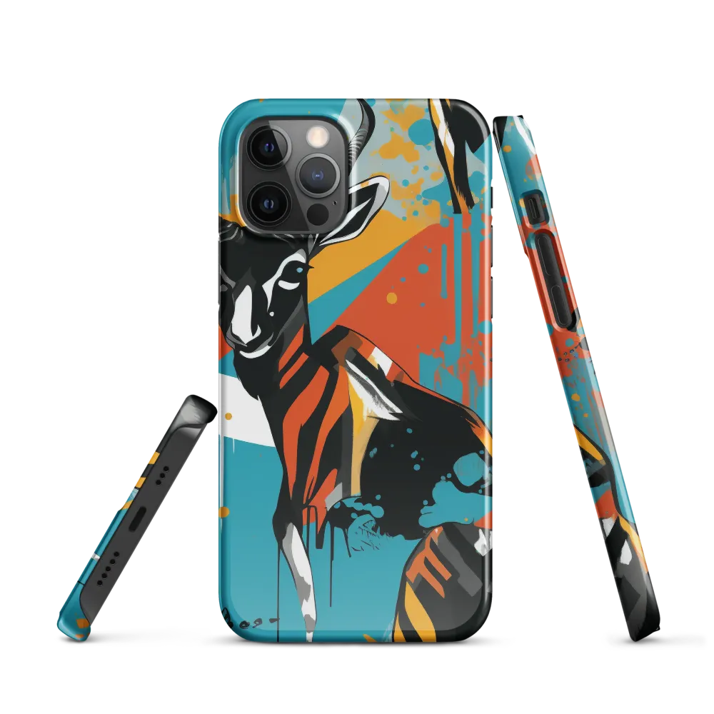 Dynamic Antelope in Vivid Abstract