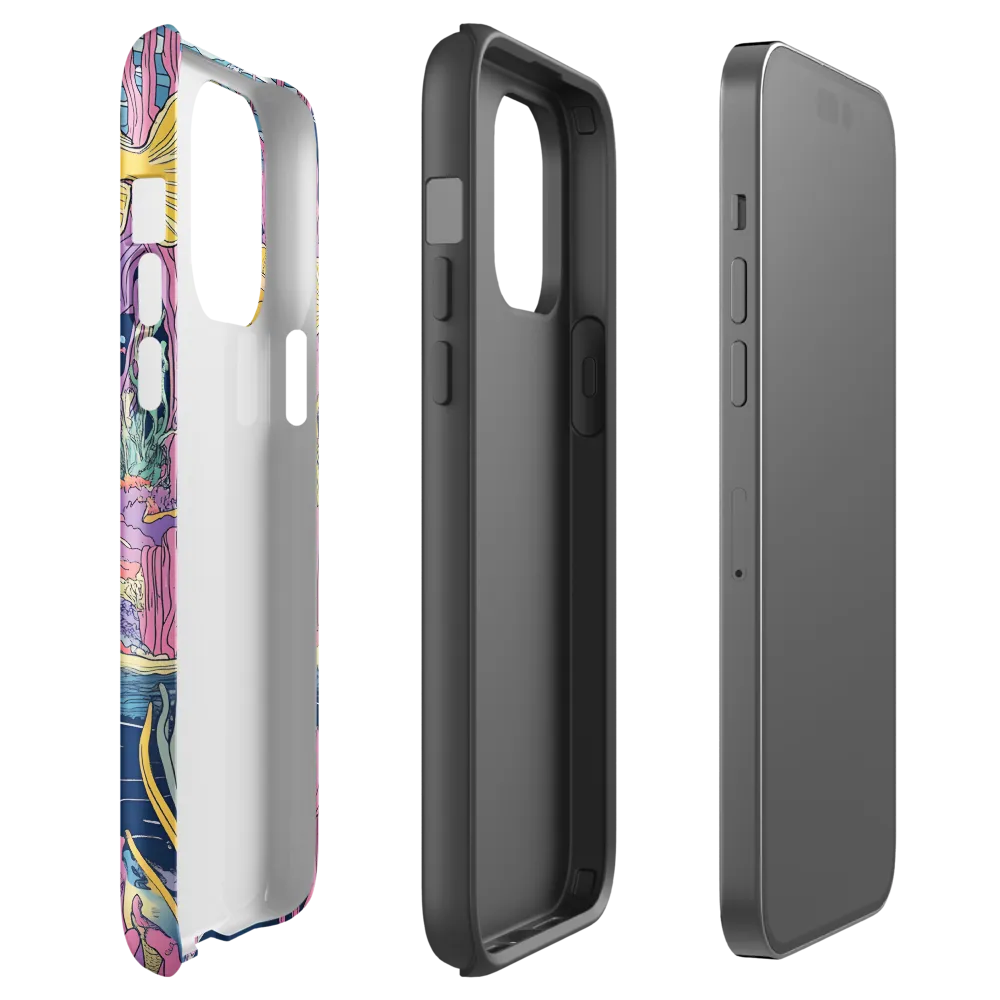 Underwater Dreamscape: A Playful Encounter | Phone Case |  14 Pro Max | Tough Case | Glossy