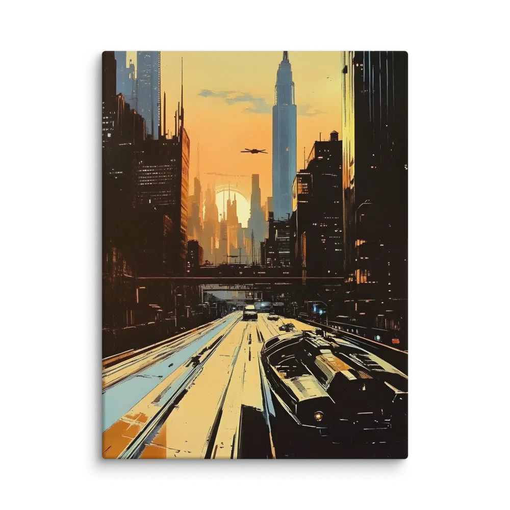 Metro Nexus: A Futuristic Cityscape | Canvas | 30″×40″