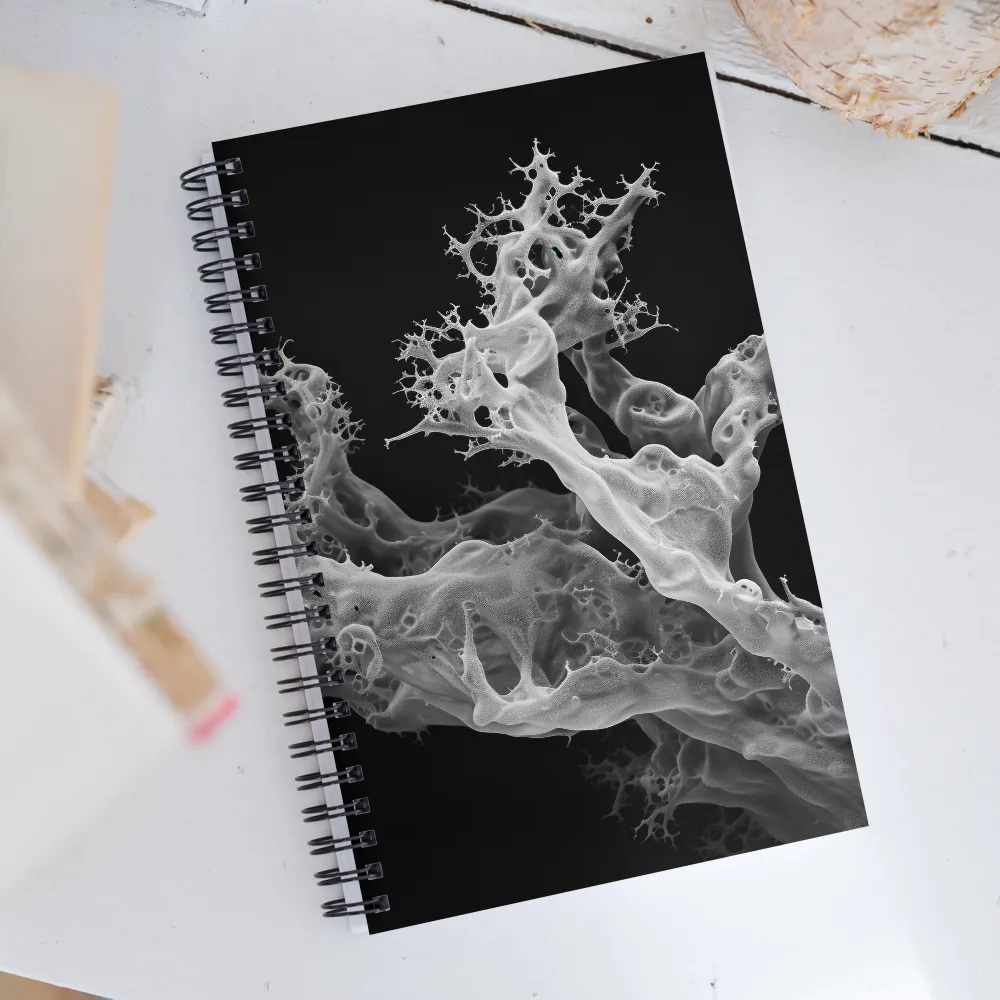 Ethereal Fractals: An Abstract Exploration | Spiral Notebook