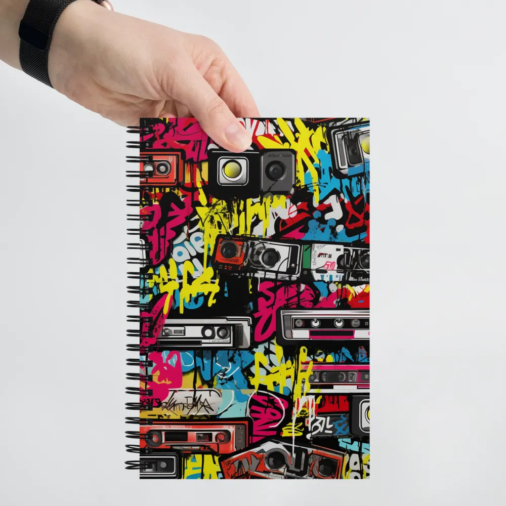 Urban Nostalgia: A Retro Cassette Explosion | Spiral Notebook