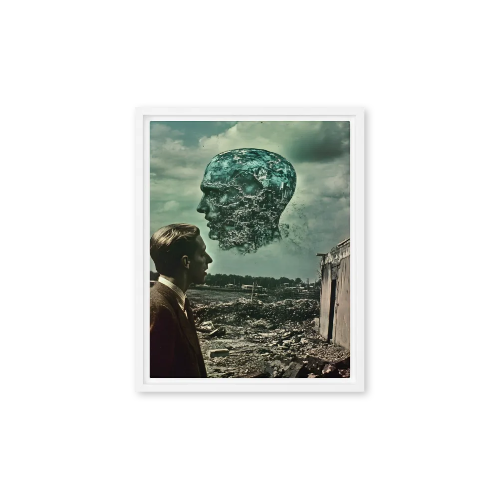 Ethereal Reflections: Identity in a Fragmented World | Canvas with White Frame | 11″×14″