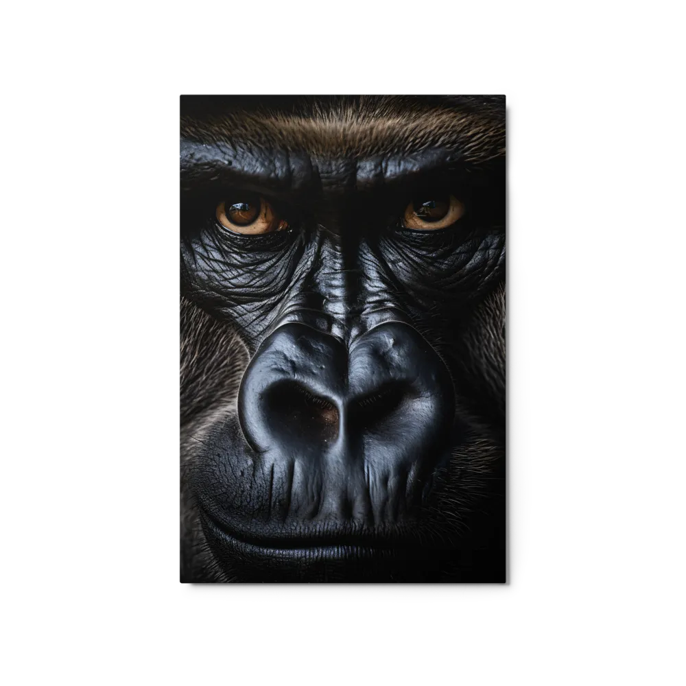 Gaze of the Wild: A Gorilla's Portrait | Metal Print | 20″×30″