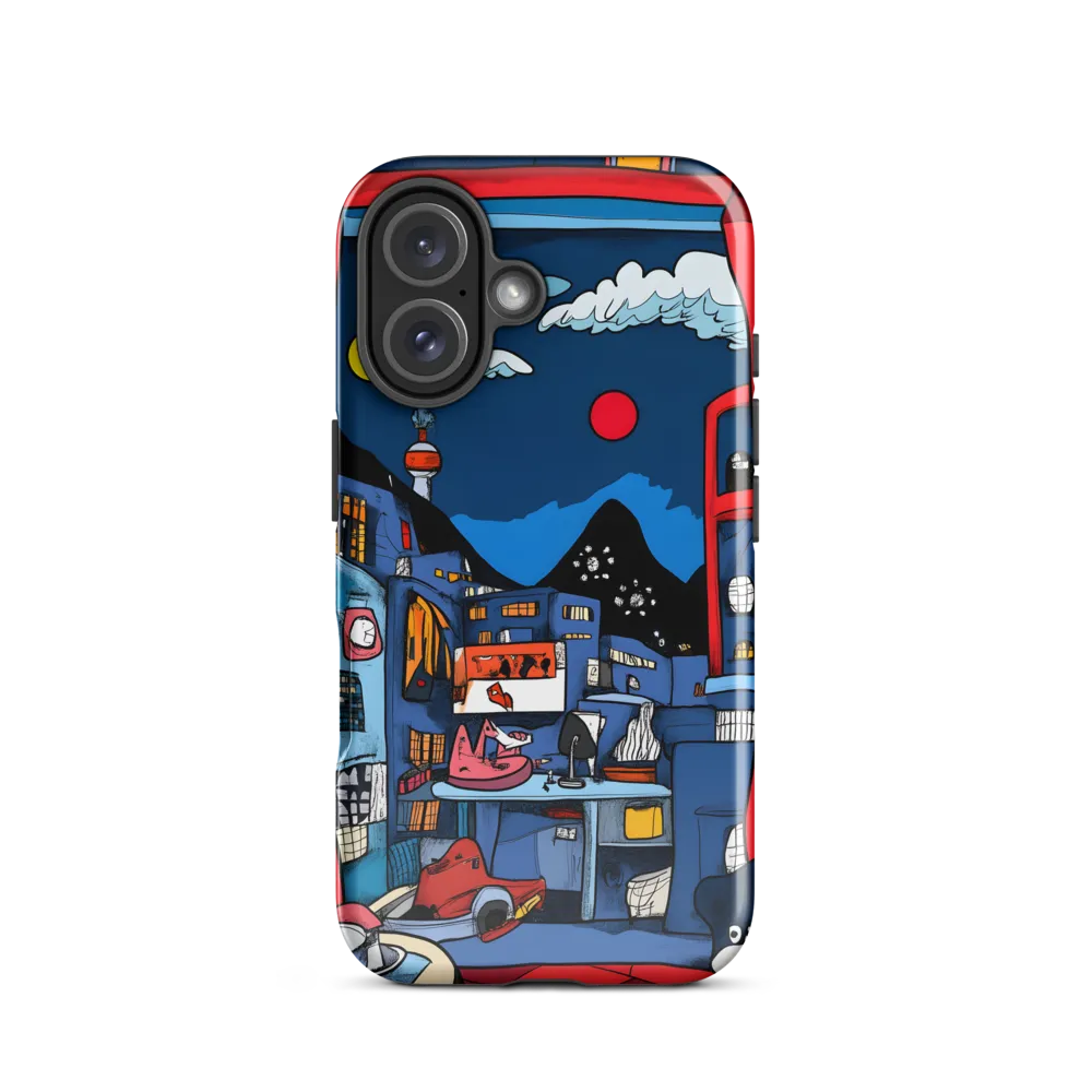 Whimsical Cityscape at Night