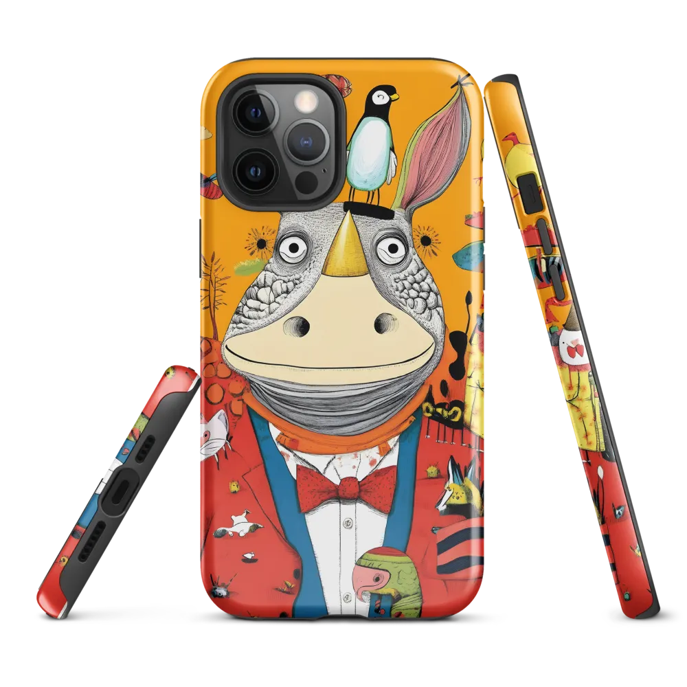 Whimsical Rhinoceros: A Playful Encounter