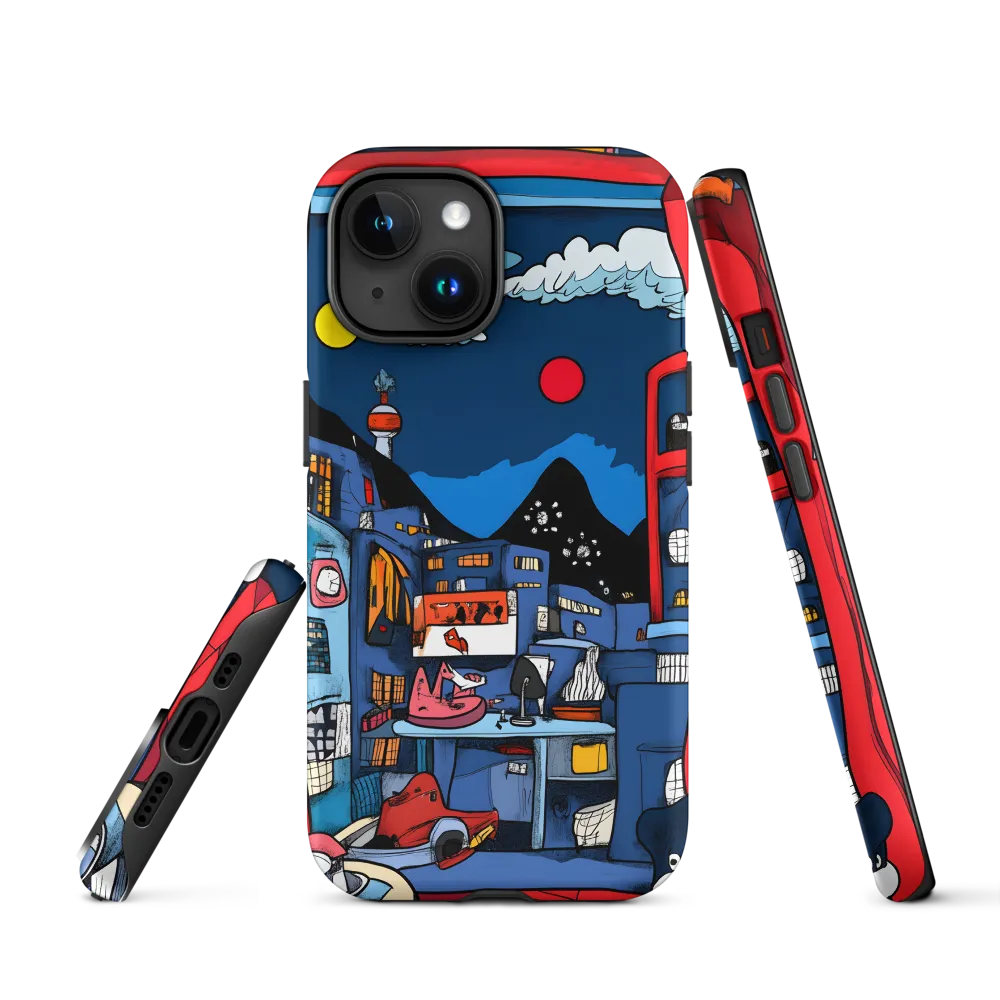 Whimsical Cityscape at Night