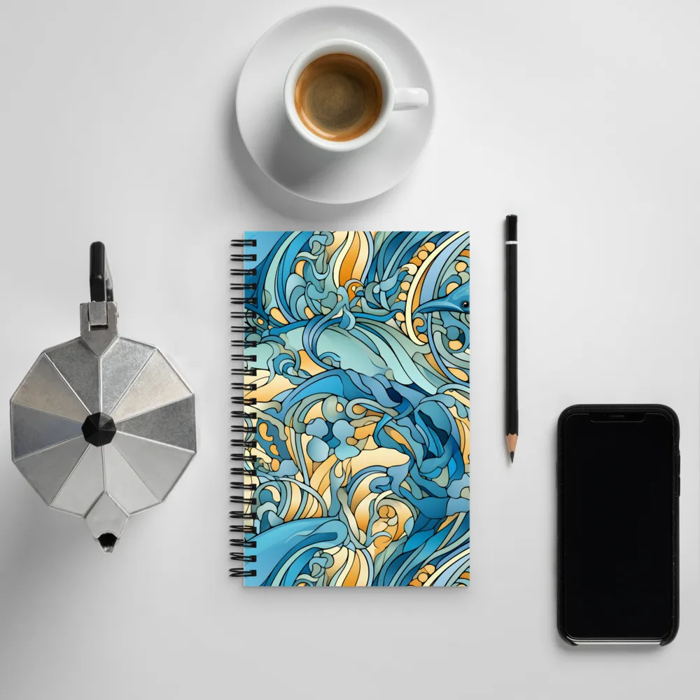 Dancing Waves of the Ocean | Spiral Notebook