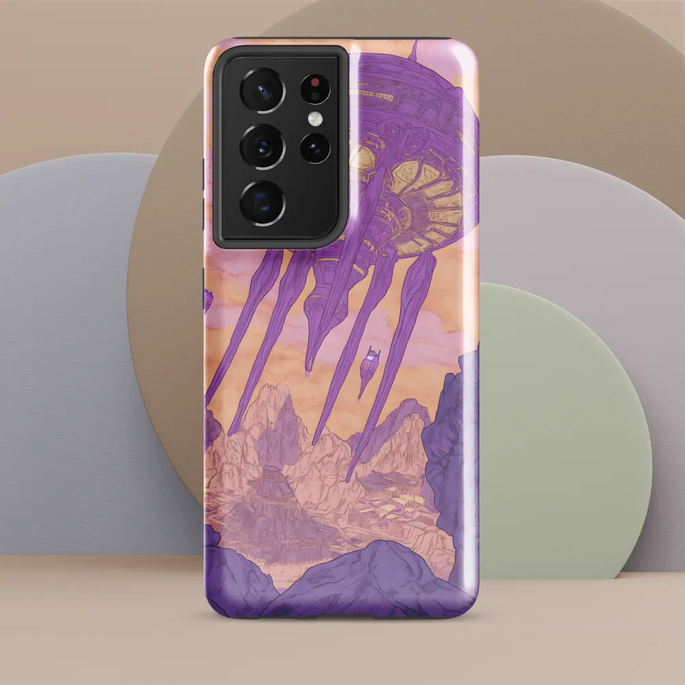 Elevated Serenity in a Futuristic Realm | Phone Case |  S21 Ultra | Tough Case | Glossy