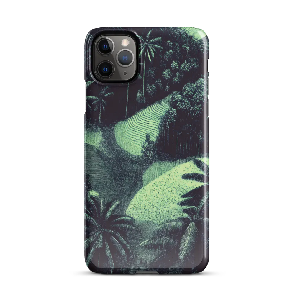 Harmony in Green: A Surreal Landscape | Phone Case |  11 Pro Max | Snap Case | Glossy