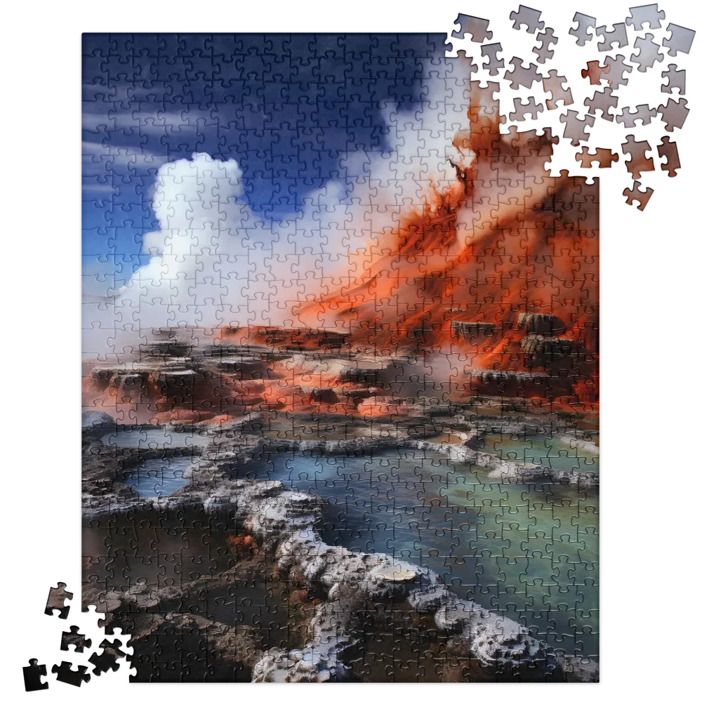 Nature's Fury: The Volcano's Expression | Jigsaw Puzzle | 520 pieces