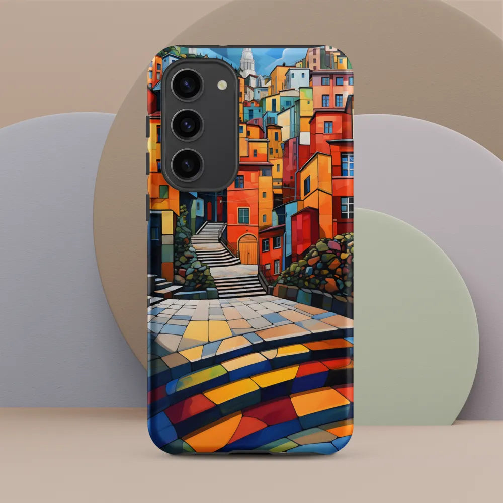Vibrant Village: A Cubist Journey