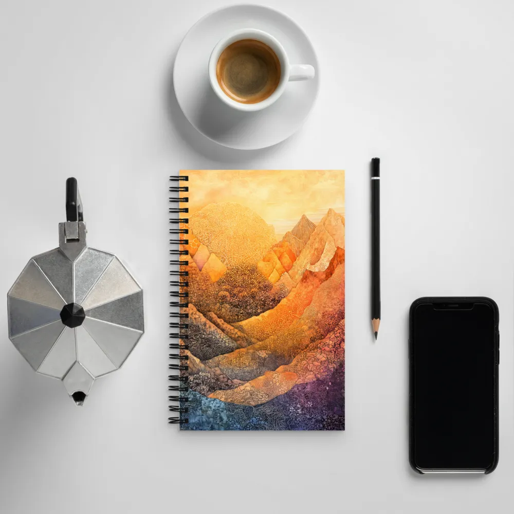 Serene Peaks of Color | Spiral Notebook