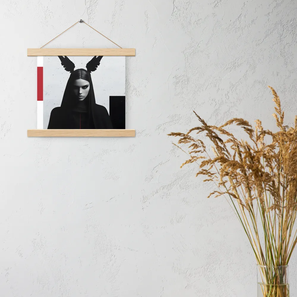 Whispers of Darkness | Poster With Oak Wood Hanger | 10″×10″