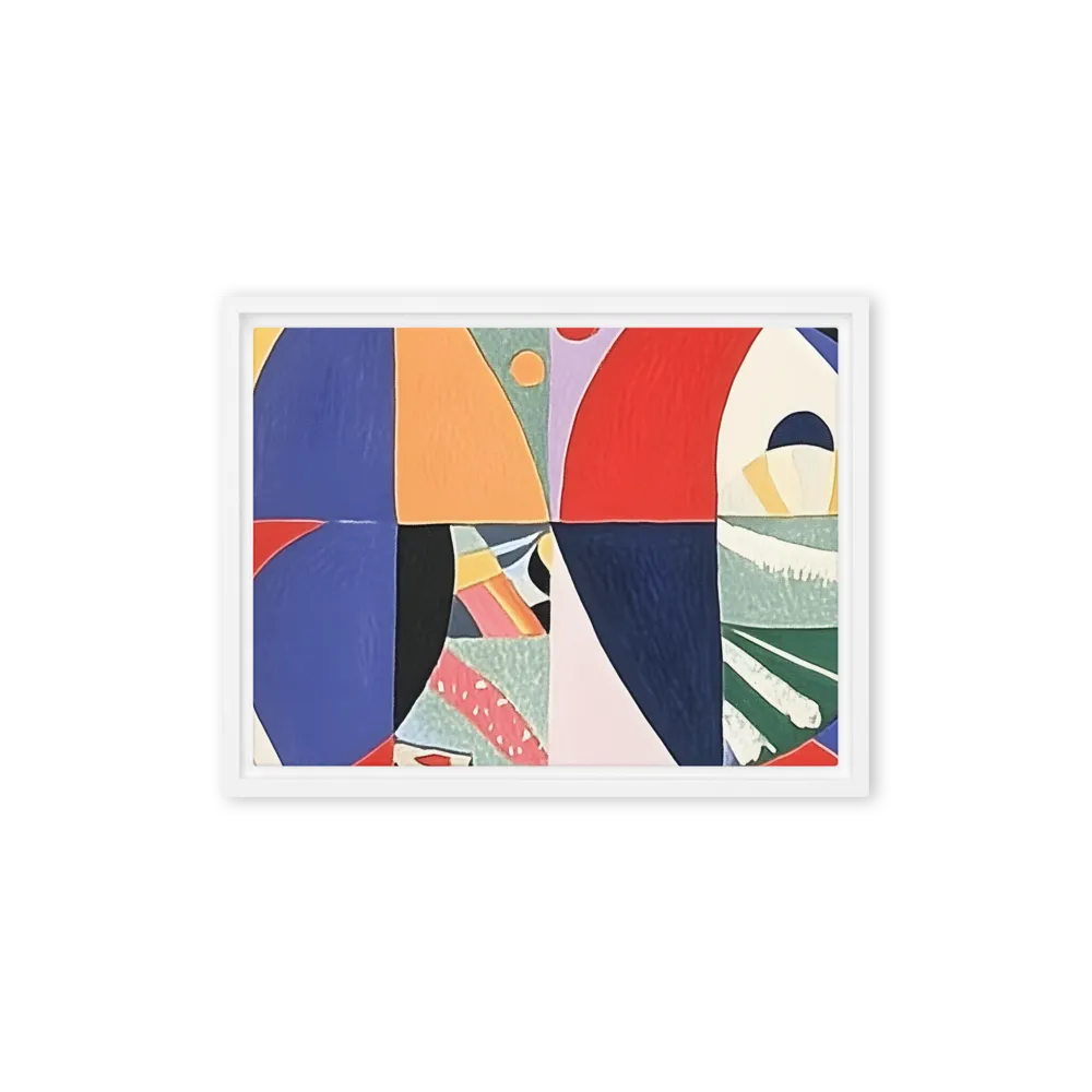 Dynamic Mosaic Symmetry | Canvas with White Frame | 12″×16″
