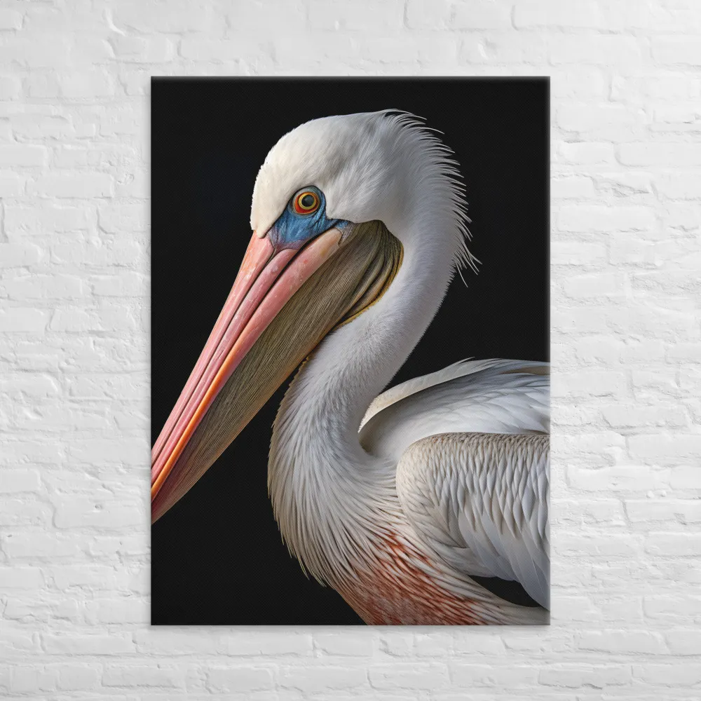 Elegance in White: The Pelican | Canvas | 40″×55″