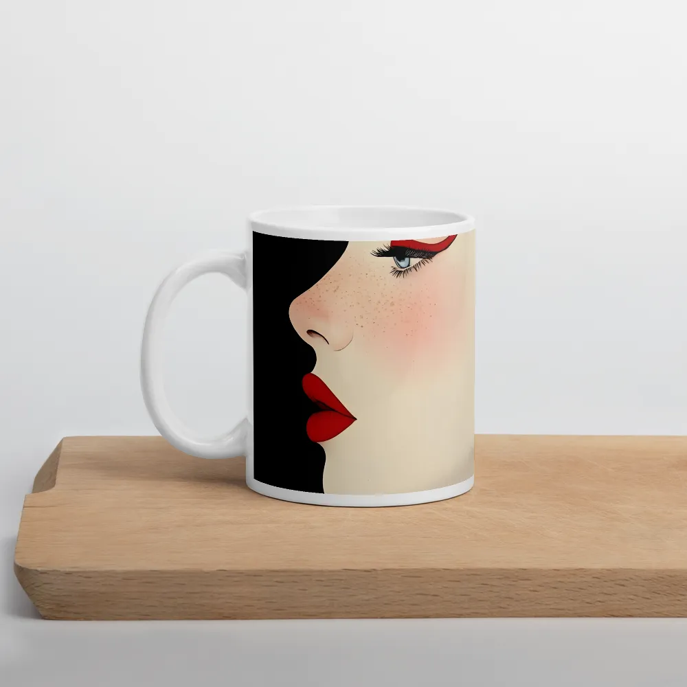 Elegance in Profile | Mug with White inside | 11 oz