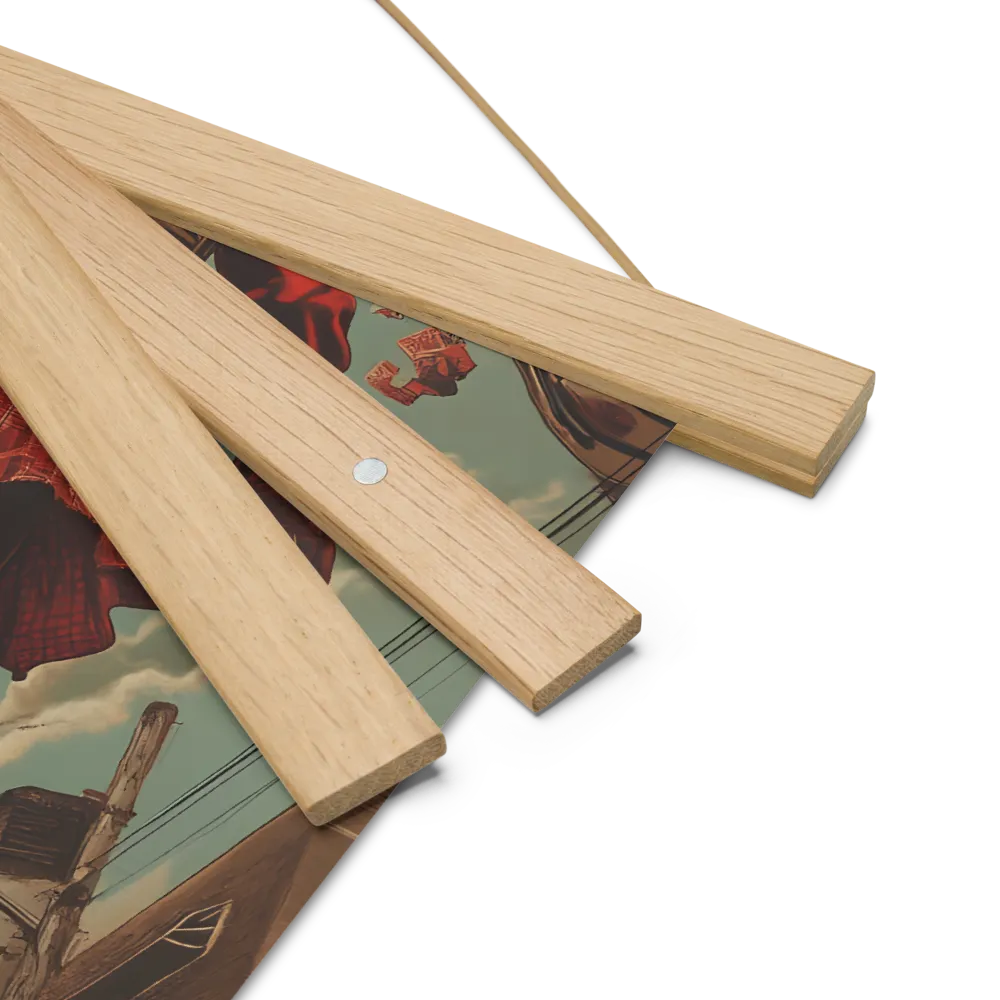 Flight of the Urban Dreamer | Poster With Oak Wood Hanger | 10″×10″