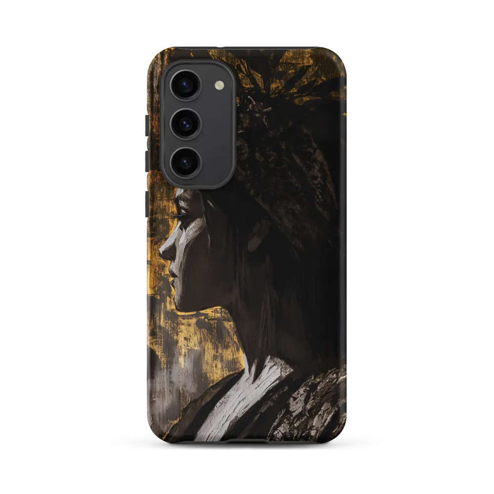 Golden Elegance: A Modern Profile Portrait