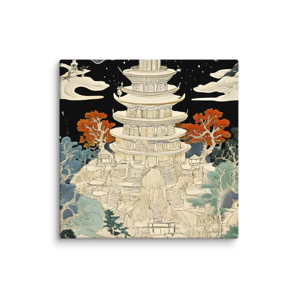 Whispers of the Pagoda | Canvas | 12″×12″