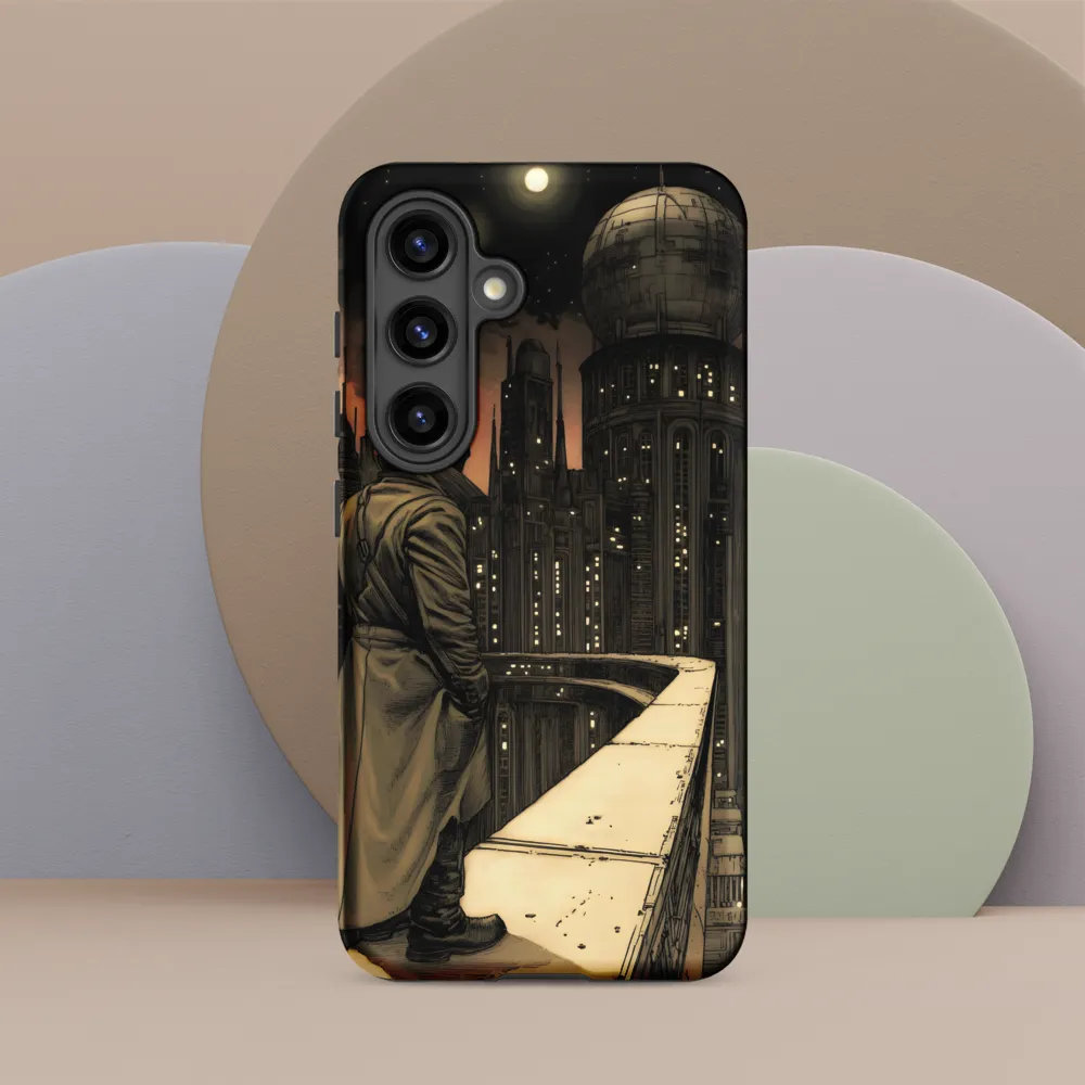 A Contemplative Gaze Over the Futuristic Metropolis