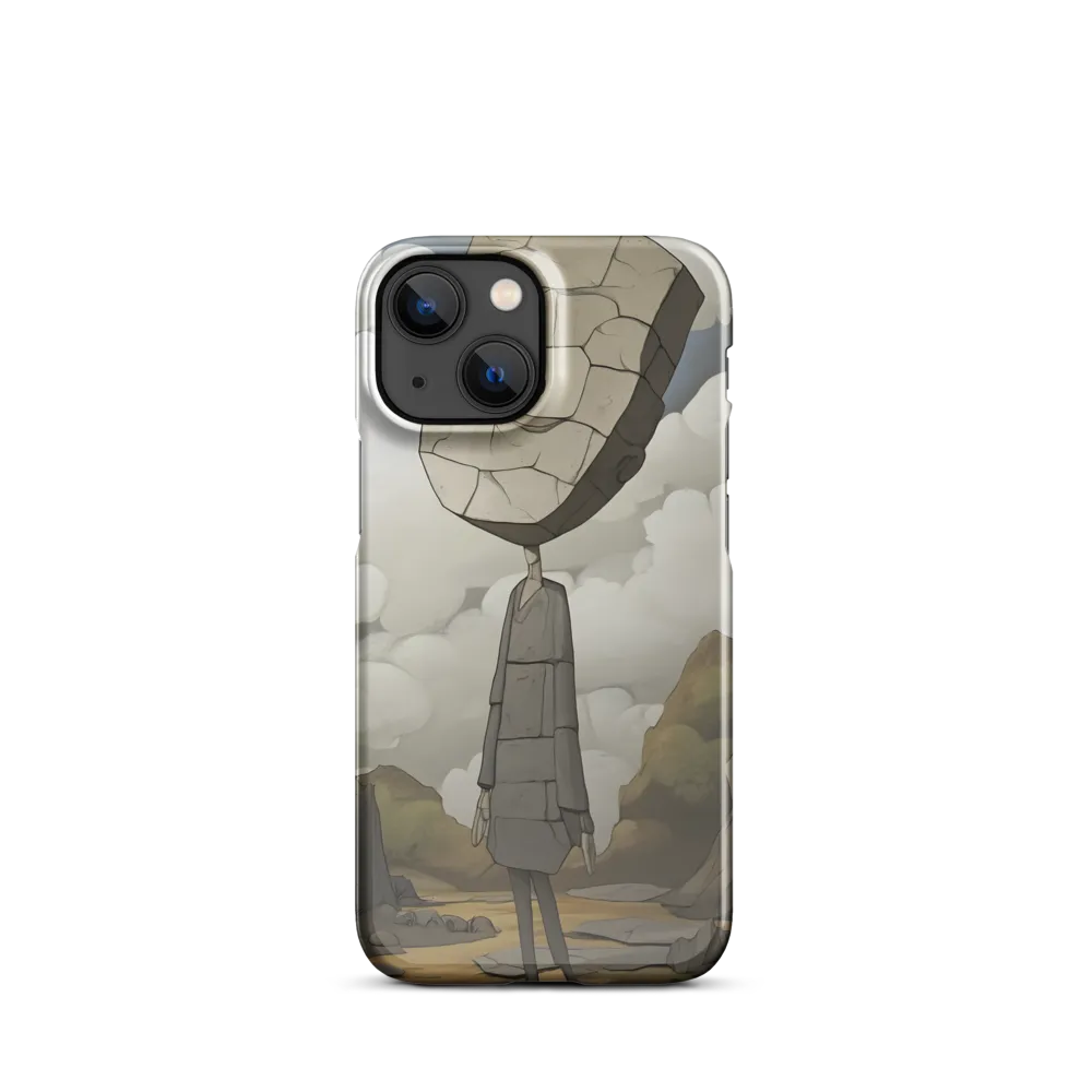 Whimsical Stone Figure in a Rocky Landscape | Phone Case |  13 Mini | Snap Case | Glossy