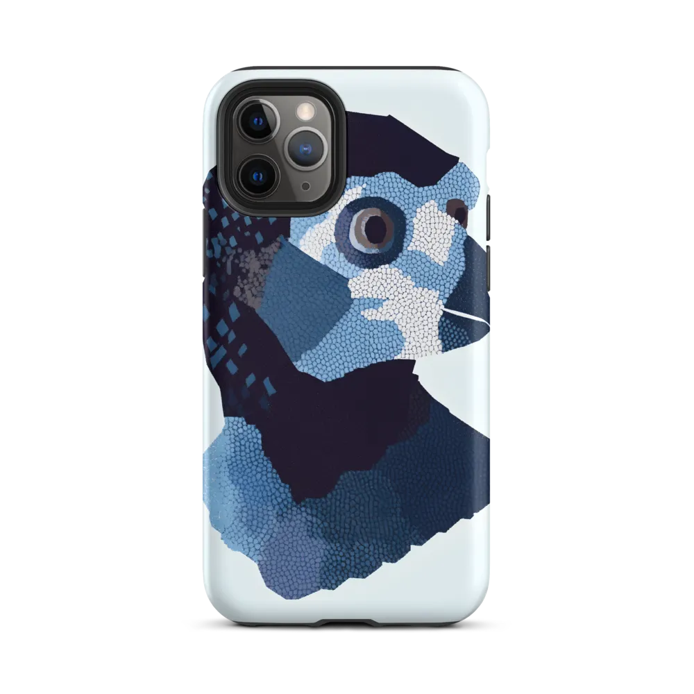 Abstract Avian Portrait in Blue