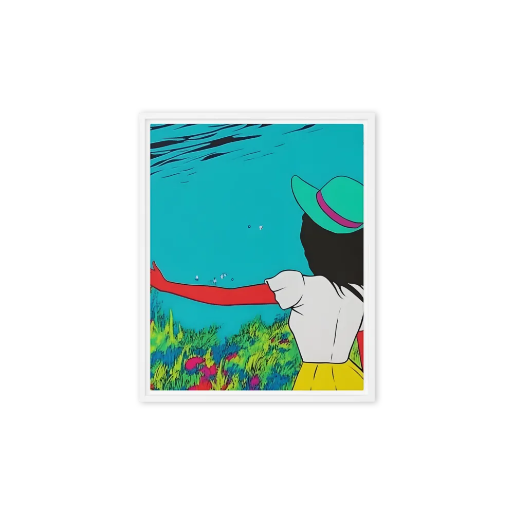 Whimsical Encounter | Canvas with White Frame | 8″×10″