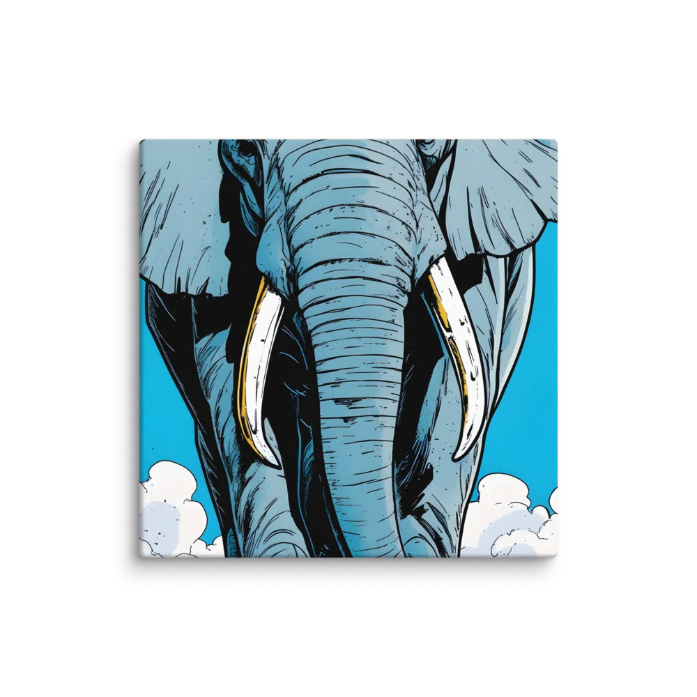 Majestic Presence: The Elephant | Canvas | 8″×8″