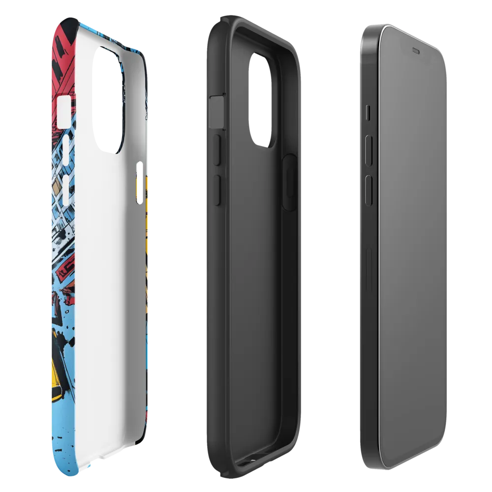 Urban Chaos: Aerial View of City Life | Phone Case |  12 Pro Max | Tough Case | Matte