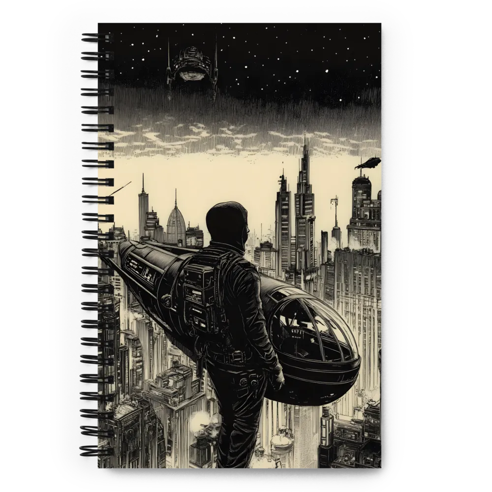 Pilot of the Dystopian Skies | Spiral Notebook