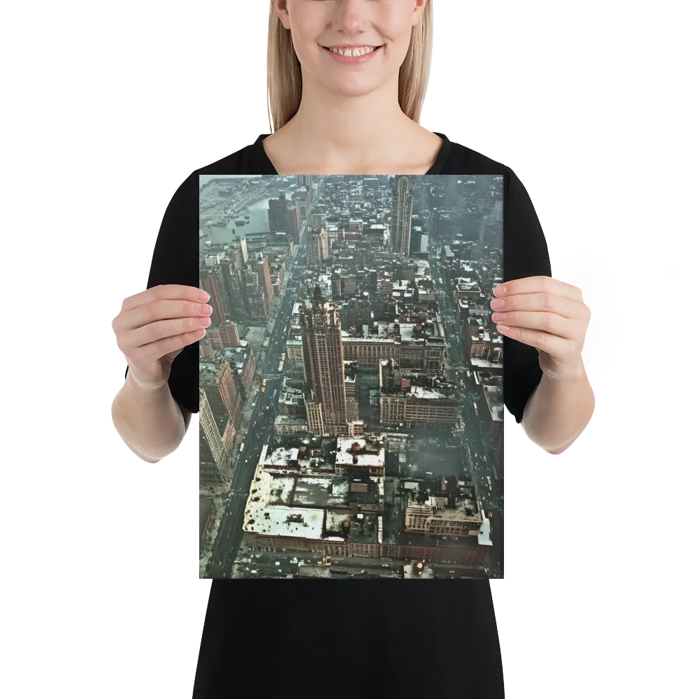 Aerial Symphony of Urban Life | Canvas | 12″×16″