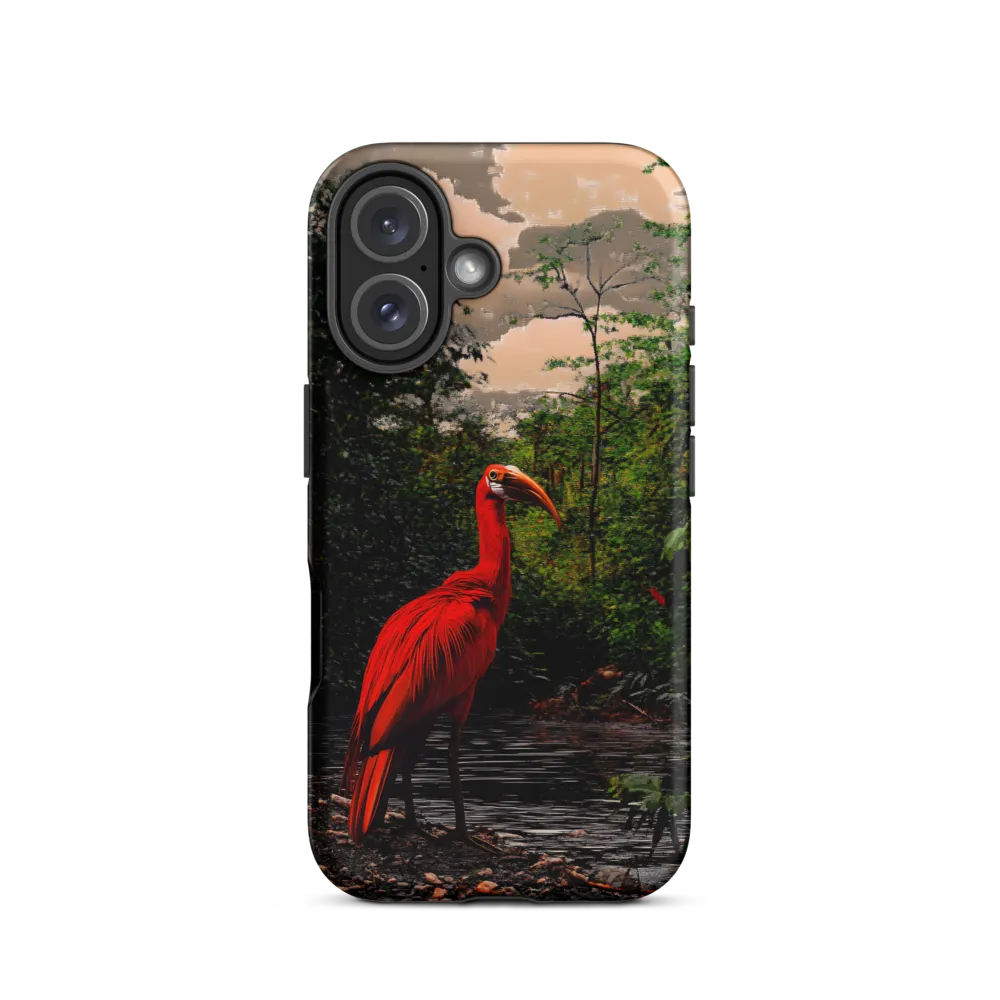 Enigmatic Elegance: The Scarlet Observer | Phone Case