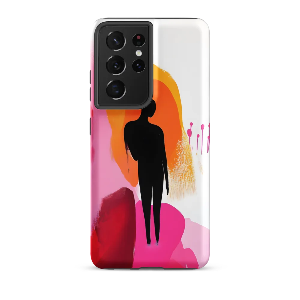 Silhouette in Colorful Abstraction