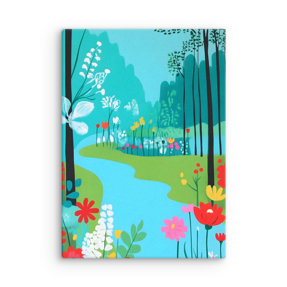 Whispers of Spring: A Colorful Retreat | Thin Canvas | 20″×28″