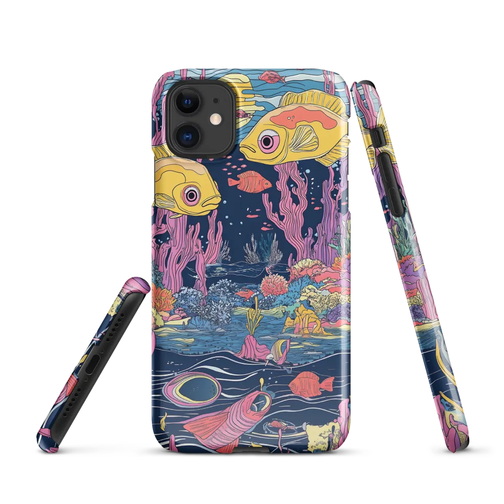 Underwater Dreamscape: A Playful Encounter | Phone Case |  11 | Snap Case | Glossy