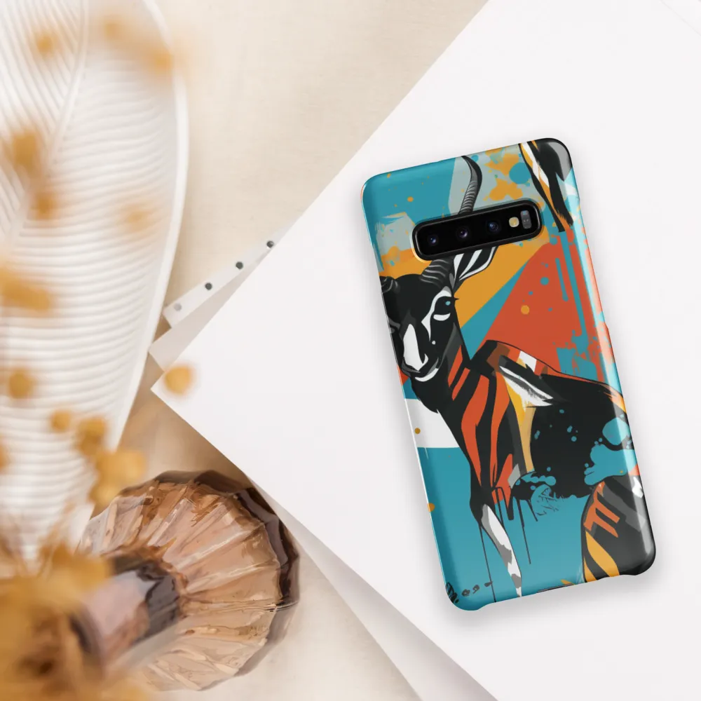 Dynamic Antelope in Vivid Abstract | Phone Case |  S10 Plus | Snap Case | Glossy