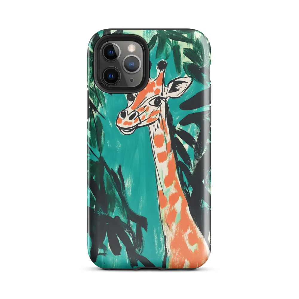 Curious Giraffe in Lush Greenery | Phone Case |  11 Pro | Tough Case | Glossy