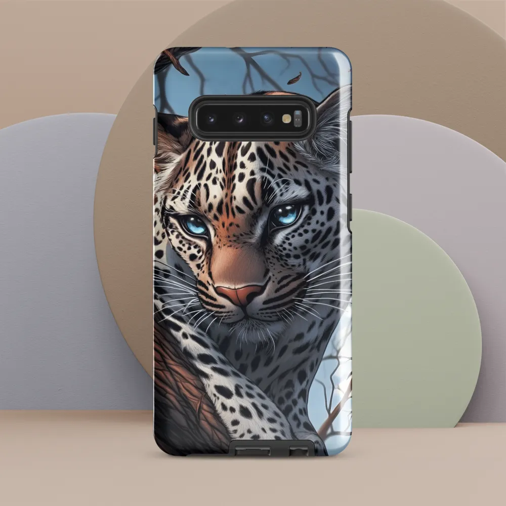 Silent Vigil: The Enigmatic Leopard | Phone Case |  S10 Plus | Tough Case | Glossy