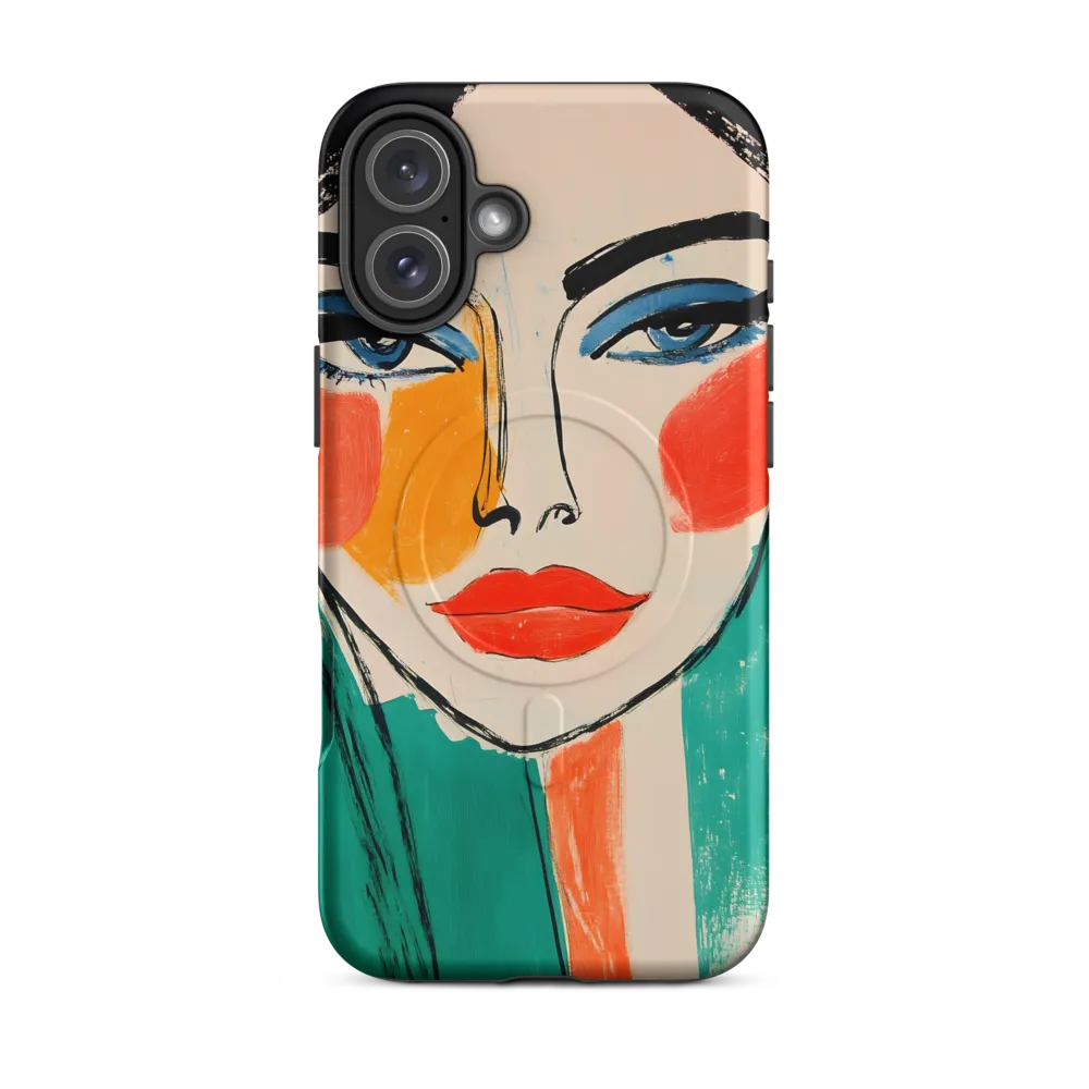 Vivid Portrait of a Modern Muse | Phone Case |  16 Plus | MagSafe® Tough Case | Matte