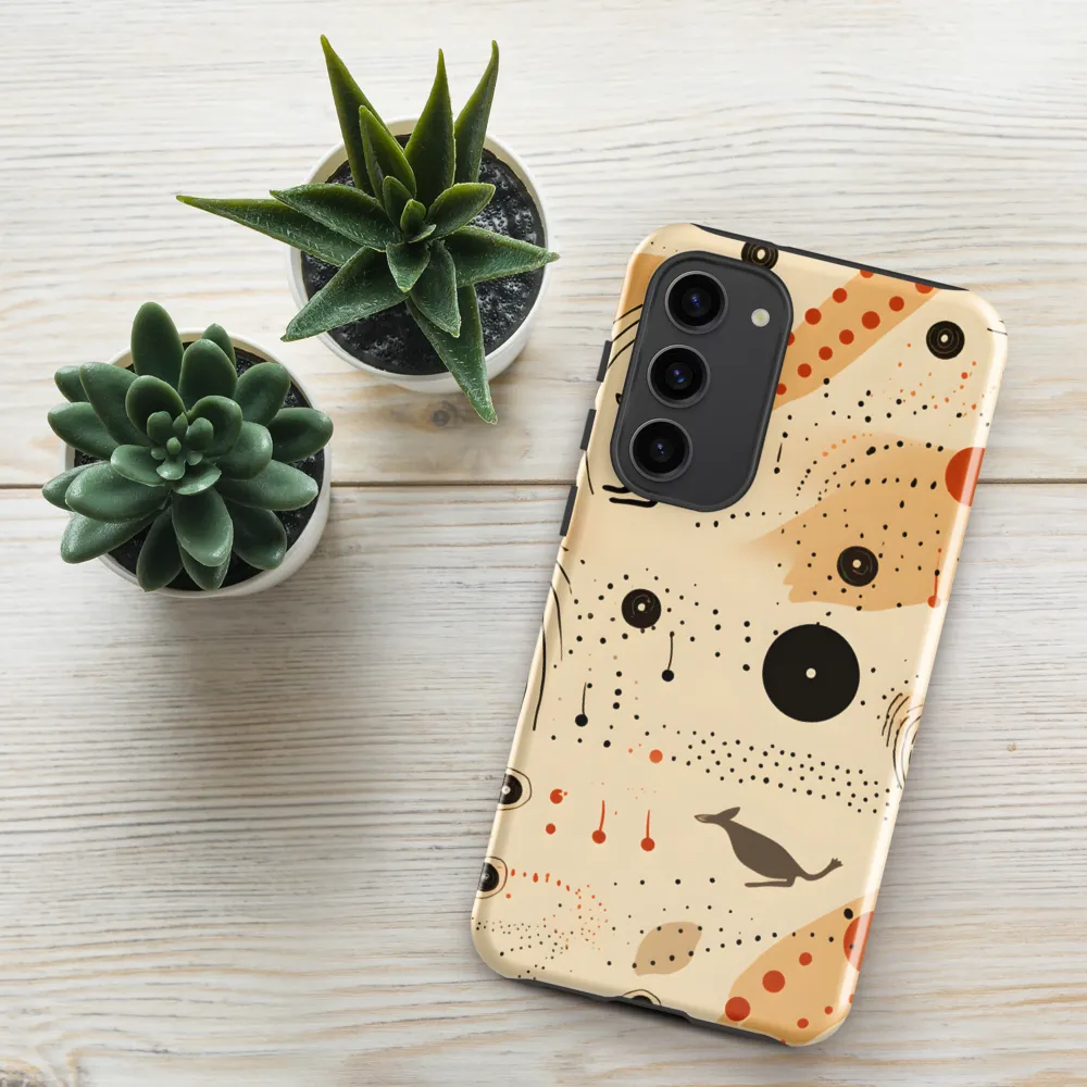 Playful Patterns in Earth Tones | Phone Case |  S23 Plus | Tough Case | Glossy