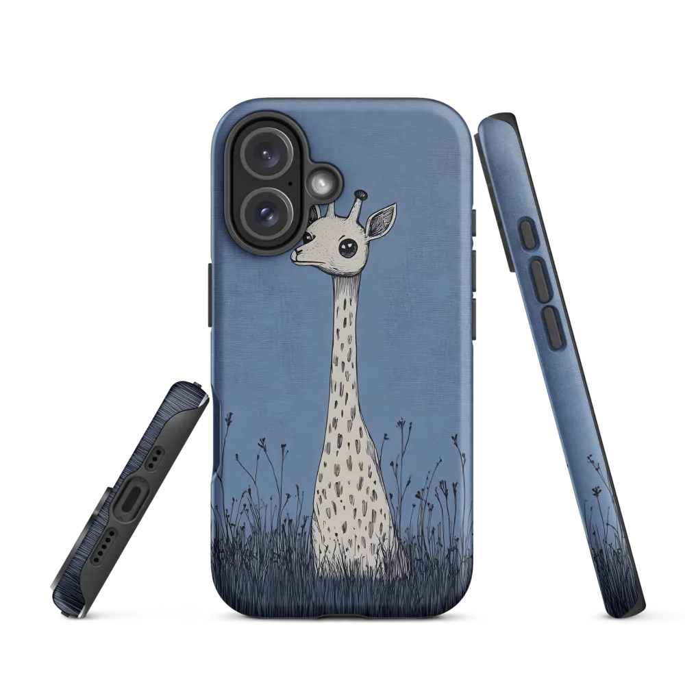 Whimsical Giraffe in Blue | Phone Case