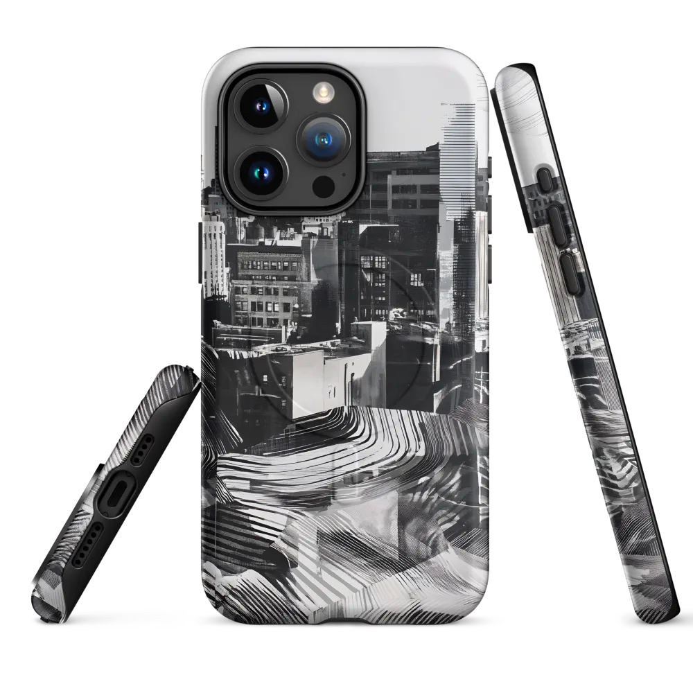 Urban Rhythm in Black and White | Phone Case |  15 Pro Max | MagSafe® Tough Case | Matte