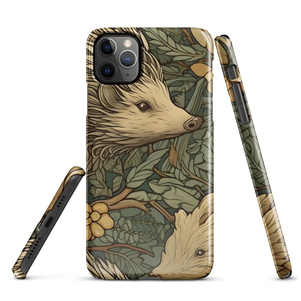 Whimsical Hedgehog Garden | Phone Case |  11 Pro Max | Snap Case | Glossy