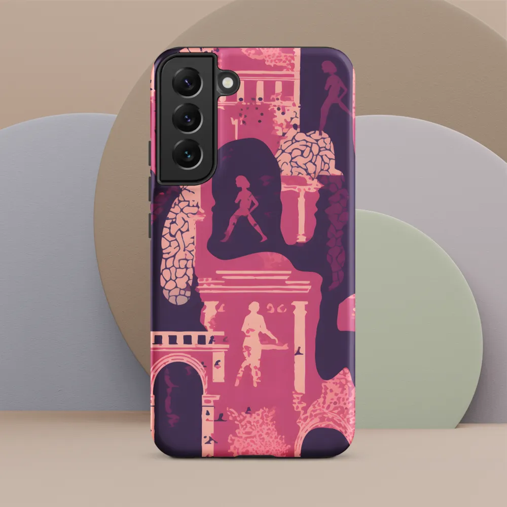 Whimsical Interplay of Figures and Architecture