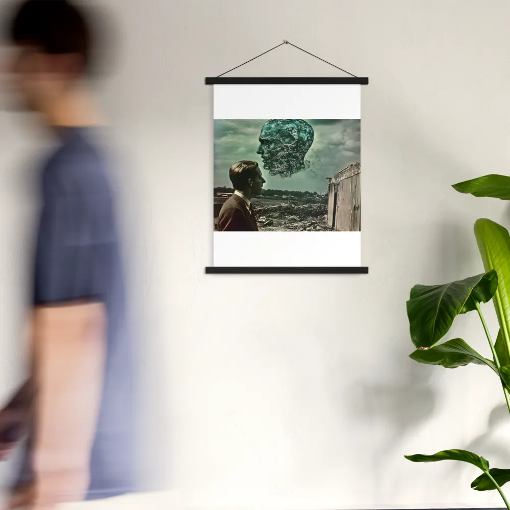 Ethereal Reflections: Identity in a Fragmented World | Poster With Black Wood Hanger | 18″×24″